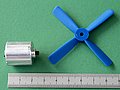 Bild: Grossansicht Solarmotor (Eisenanker) mit Luftschraube